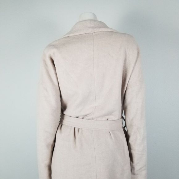 Madewell Delancey Blush Wool Blend Belted Coat Size Medium F4887 - Picture 5 of 14
